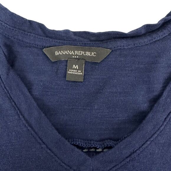 Banana Republic Womens Short Sleeve Top Scoop Neck Size Medium - Picture 5 of 9